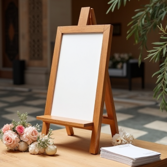 Collapsible Wooden Event Welcome Easel