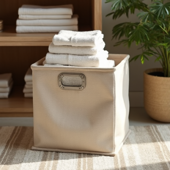 Linen Covered Multipurpose Storage Box