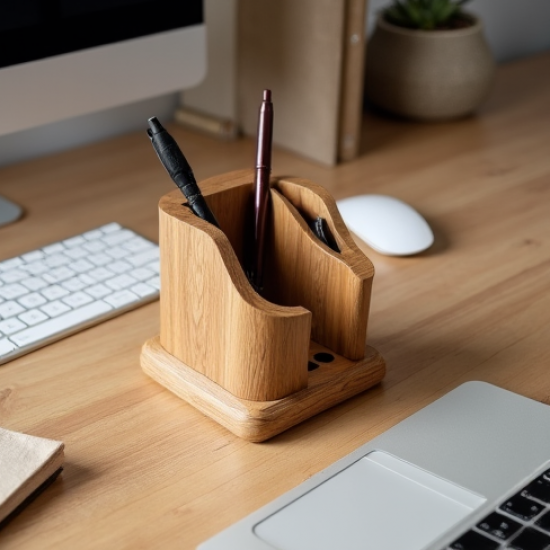 Desktop Wooden Pen Holder