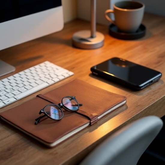 Deluxe Leather Desktop Accessory Organizer