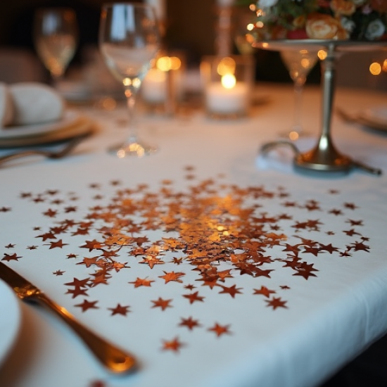 Holographic Metallic Star Table Scatters