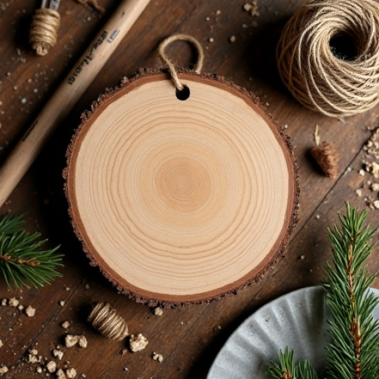 Natural Pine Wood Craft Slice Pack