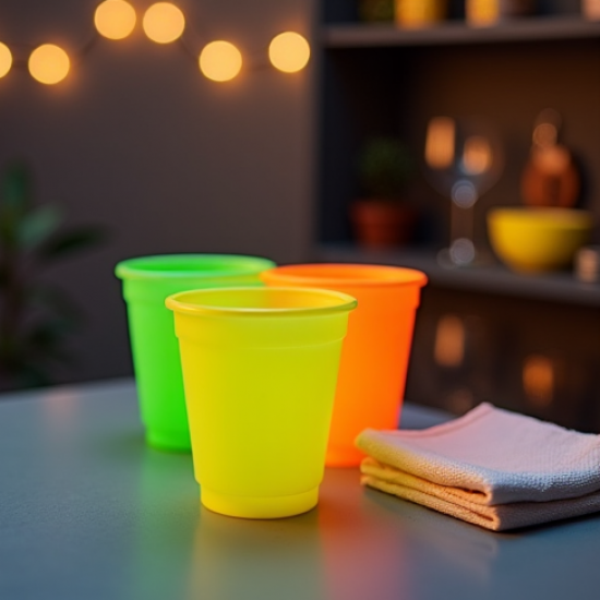 Neon Colored Plastic Shot Glasses