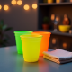Neon Colored Plastic Shot Glasses