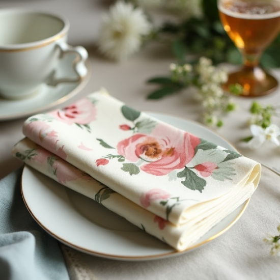 Floral Pattern Triple-Ply Dinner Napkins