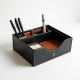 Deluxe Leather Desktop Accessory Organizer