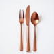 Rose Gold Plastic Dinnerware Cutlery Set