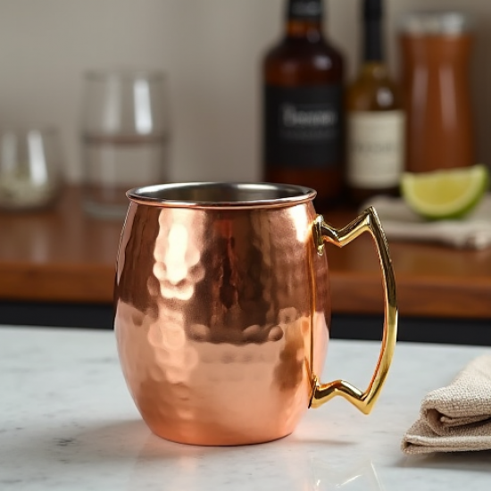 Hammered Copper Plated Party Mule Mugs