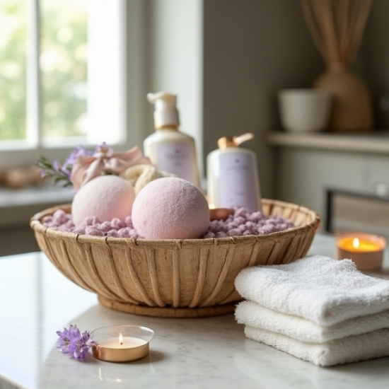 Relaxing Spa Bath Bomb Gift Basket