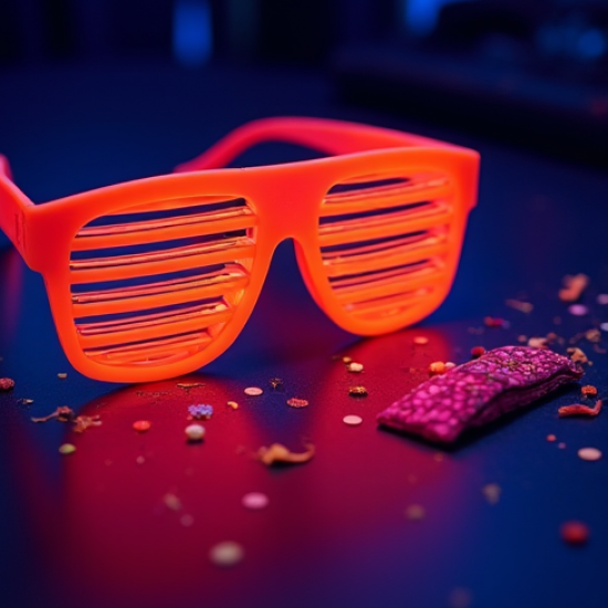 Novelty Neon Shutter Party Glasses