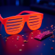 Novelty Neon Shutter Party Glasses