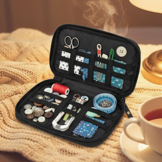 33Pc Purse Sewing Set For Carrying Various Sewing Items And Stuffs In It.