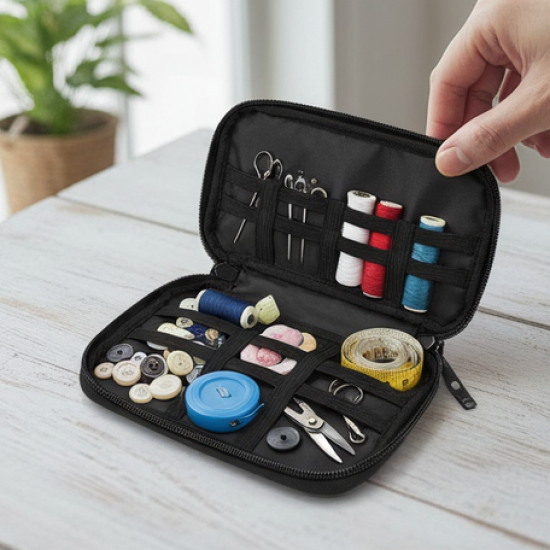 33Pc Purse Sewing Set For Carrying Various Sewing Items And Stuffs In It.