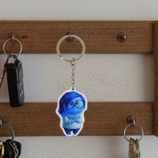 Cartoon Character-Themed Acrylic Keychain (1 Pc)