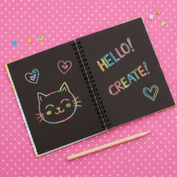 Crafts Rainbow Art Scratch Paper Book (10 Pages, Pack of 1)