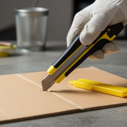 Cutter Knife Set with 1 Replacement Blades, Cutter Knife Advanced Tool (1 Pc / Mix Color)