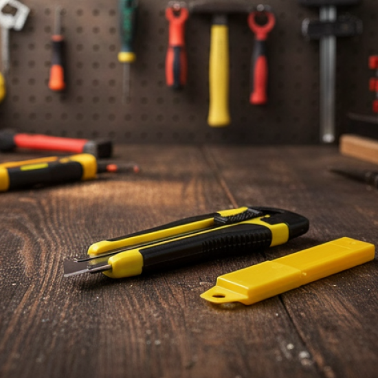 Cutter Knife Set with 1 Replacement Blades, Cutter Knife Advanced Tool (1 Pc / Mix Color)