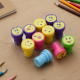 Emoticon Stamps 10 pieces in Round Shape Stamp (Multicolor / 10 Pc)