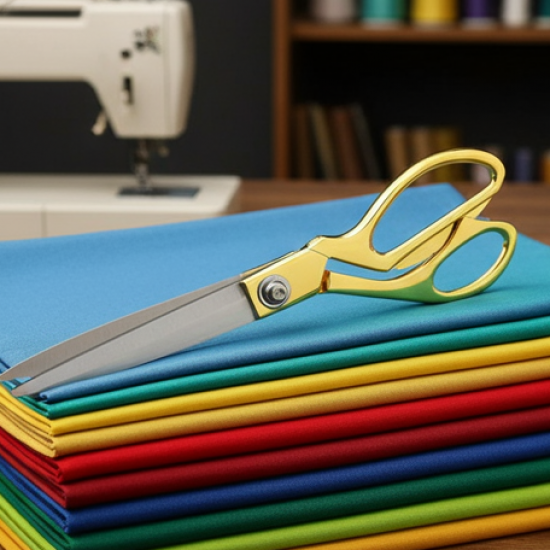 Gold Plated Professional Cloth Cutting Scissor