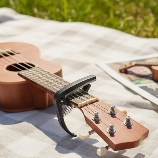 Guitar Capo with Pickup Stand, Soft for Acoustic and Electric Guitar Ukulele Mandolin Banjo Guitar Accessories