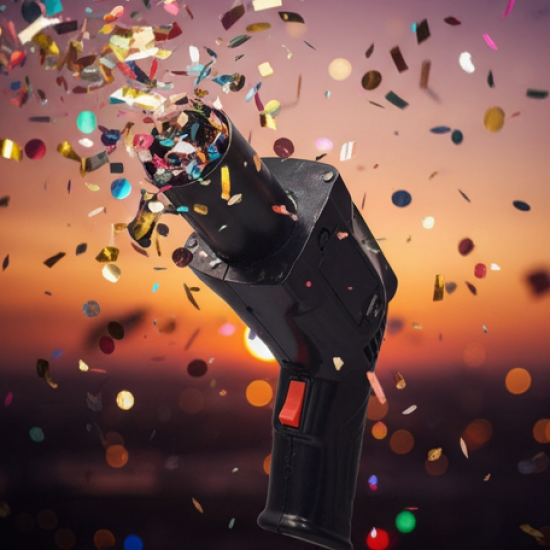Handheld Metal Gun for Fun Party Celebrations