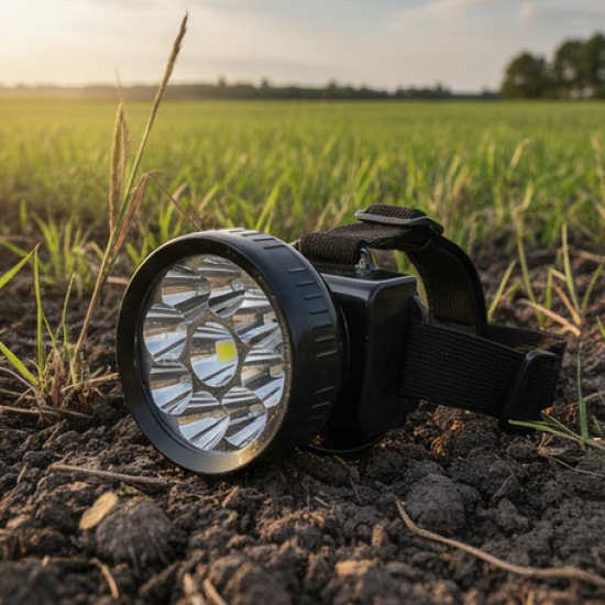 Head Lamp 9 Led Long Range Rechargeable Lamp Use For Farmers, Fishing
