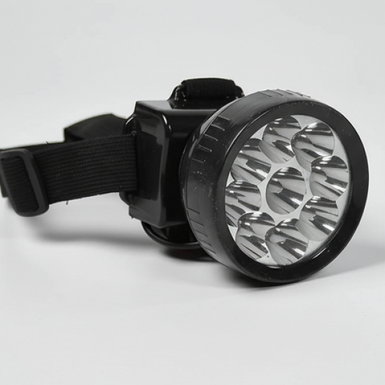 Head Lamp 9 Led Long Range Rechargeable Lamp Use For Farmers, Fishing