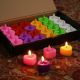 Heart Shape Battery Operated Tea Light LED Candles, for Decoration Use, Diwali (24 Pc Set)