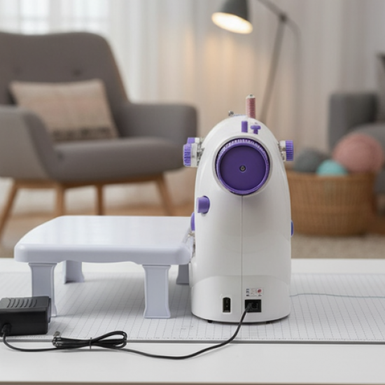 Home Tailoring Sewing Machine With Extension Table Set, Foot Pedal, Adapter Mini Electric Silai Machine, Portable Stitching Machine/Tailoring Machine