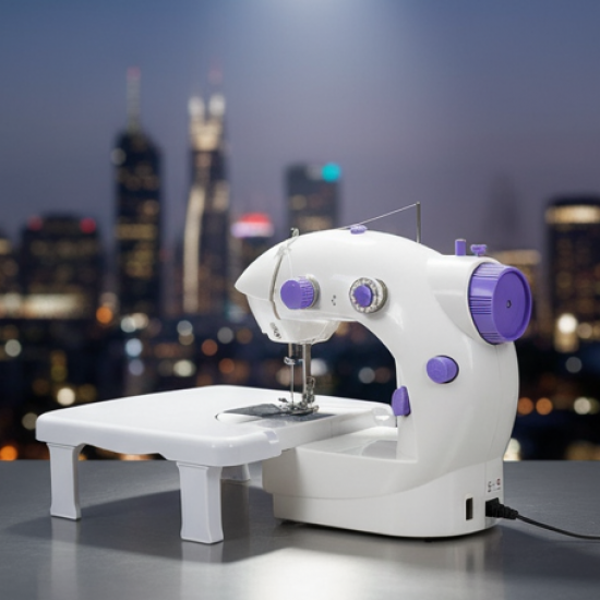 Home Tailoring Sewing Machine With Extension Table Set, Foot Pedal, Adapter Mini Electric Silai Machine, Portable Stitching Machine/Tailoring Machine