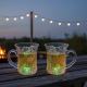 LED Light-Up Party Cups - Flashing Water-Activated Drinking Glasses with Handle (2-Piece)