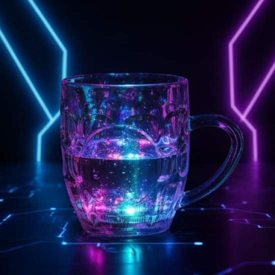 Led Glass Cup (Rainbow Color)
