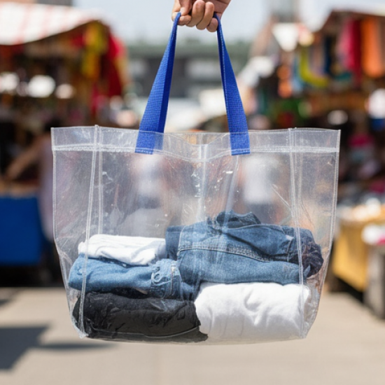 Multifunction Transparent Bag With Handle Bag (45×30×14 CM / 1 pc)