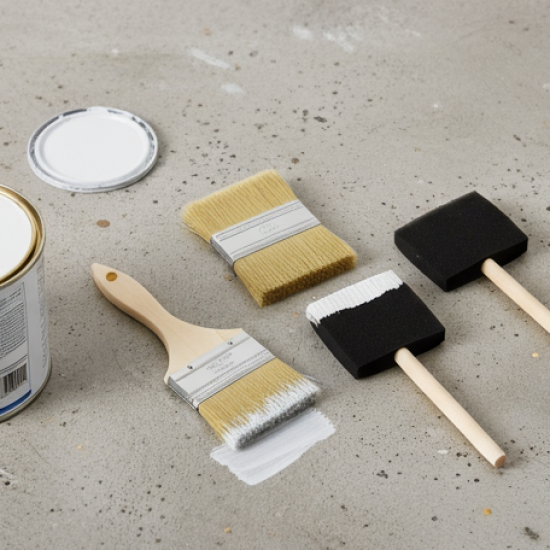 Paint Brush for Wall Painting & Foam Brush Painting Sponge Tool (4 Pcs Set)