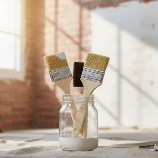 Paint Brush for Wall Painting & Foam Brush Painting Sponge Tool (4 Pcs Set)