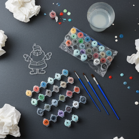 Paint by Number Kits 2 Set 24 Number Color, 6 paint brushes (2 Set)