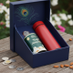 Personalized Temperature Water Bottle, Silver color Coin & Chocolate (With Attractive Peacock Box / 3 Pc Set)