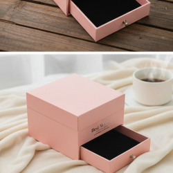 Preserved Eternal Rose Flower Gift Box Drawer with I Love You & Artificial 9 Pcs Rose (1 Set)