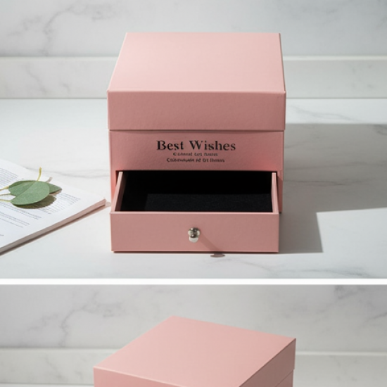 Preserved Eternal Rose Flower Gift Box Drawer with I Love You & Artificial 9 Pcs Rose (1 Set)