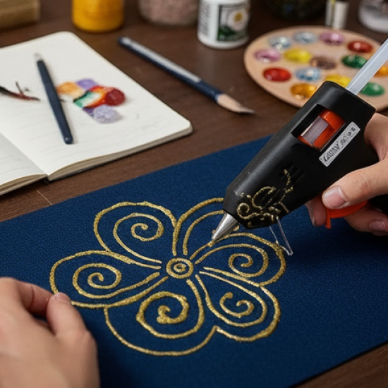 Professional Hot Melt Glue Gun with Rapid Heating and Quick Melt Glue Gun For Multiuser (40W)