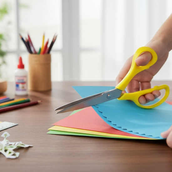 Scissors for craft work paper cutter Scissor stainless steel All Purpose Ergonomic Comfort Grip Office Scissors Craft Shears Sharp Scissors (9 Inch)