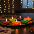 Silicone Diya for Diwali Attractive Design Colourful Diya Combo, Diwali (6 Pcs Set)