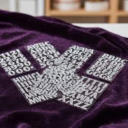 Silver Gem Letter & Numbers Stickers 1 Inch Letters, 130 Count (Pack of 6 Sheets)