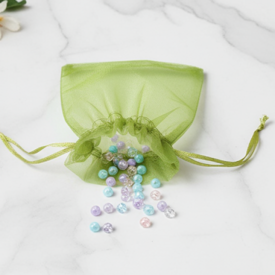 Small Potli Gift Bags, Small Mesh Bags Drawstring Gift Bags (1Pc / 12×10 Cm)