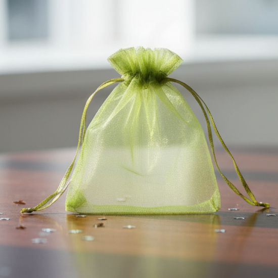 Small Potli Gift Bags, Small Mesh Bags Drawstring Gift Bags (1Pc / 12×10 Cm)