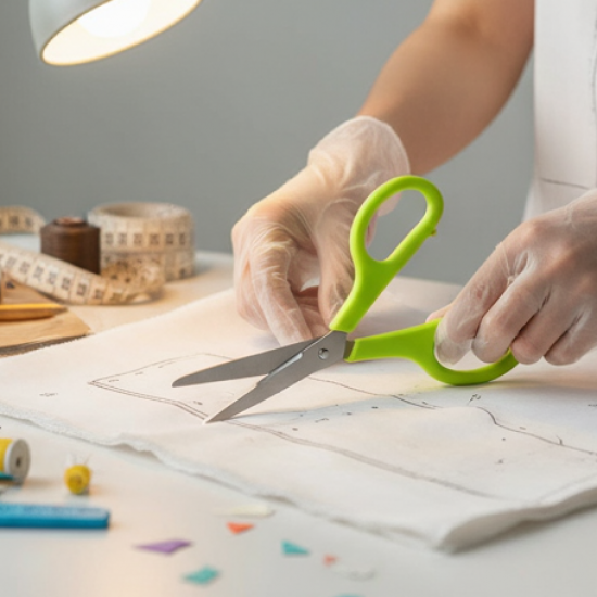 Stainless Steel Double Grip Scissors (1 Pc): Comfort Grip Handle, Multipurpose