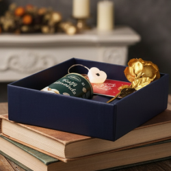 Valentine’s Day Love Set - Heart Light, Chocolates & Golden Flower Gift Box